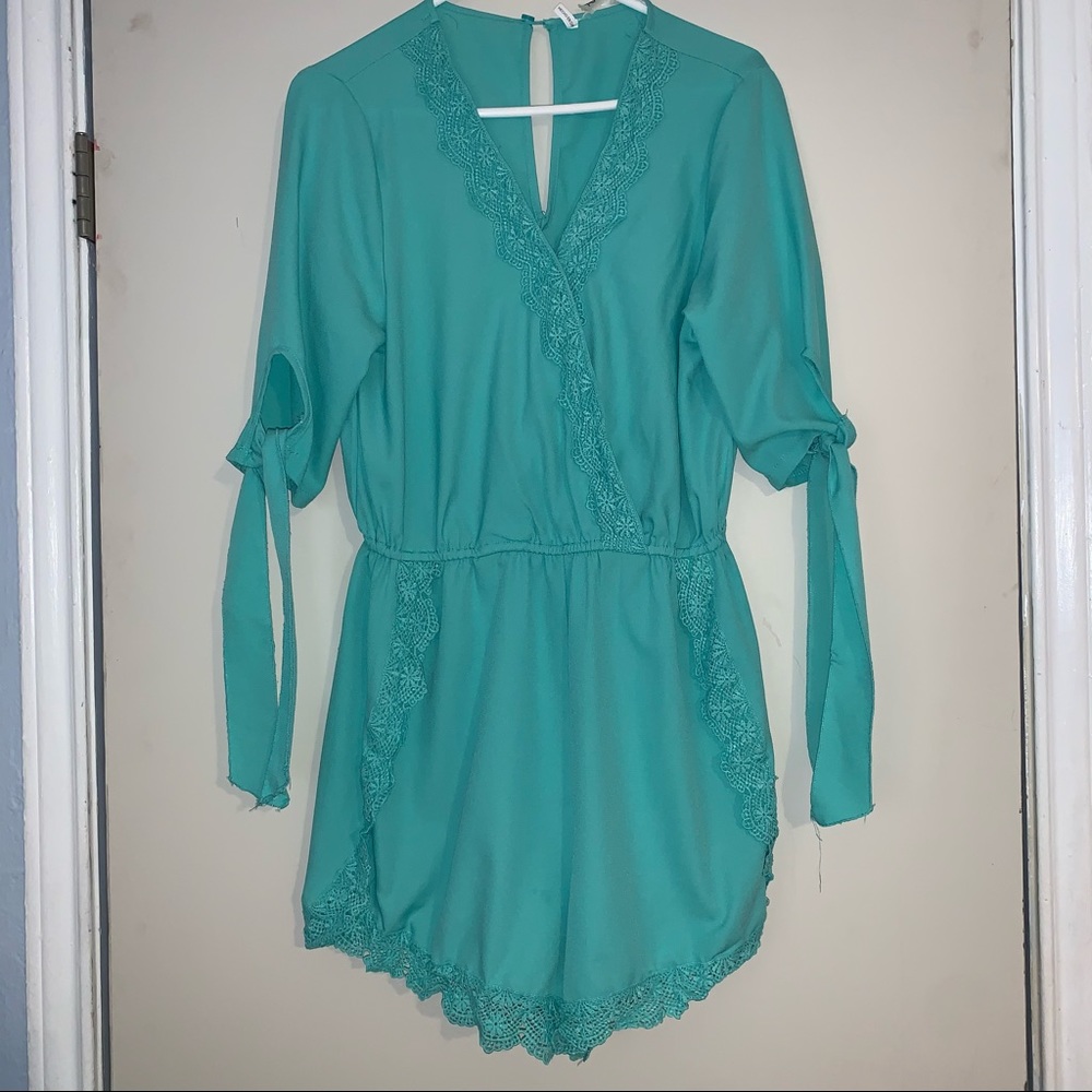 Cute sea green Romper